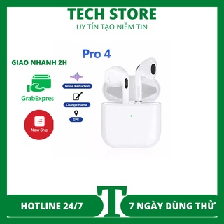 Tai Nghe Bluetooth Airpod Pro 4 Bản Quốc Tế Cao Cấp Định Vị Đổi Tên Tai Nghe Không Dây Dùng Cho IOS- Android