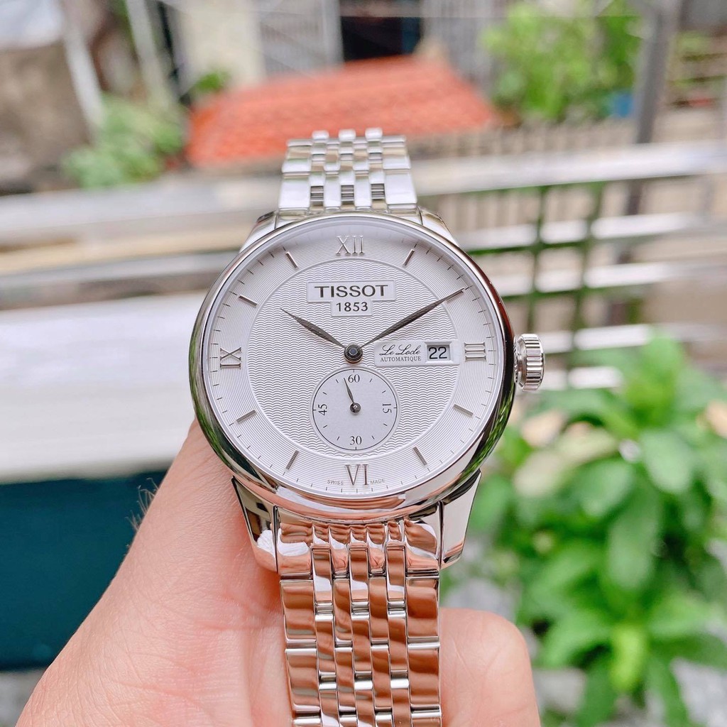 Đồng hồ Nam Tiissot 1853 Le Locle Automatic T006.428.11.038.01 Mặt trắng,Lịch ngày-Máy cơ-Dây kim loại-Size 39mm