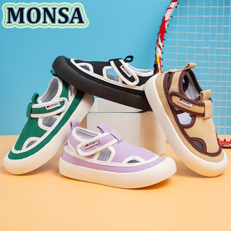 Giày sandal canvas Phối Lỗ Thời Trang Xuân Hè Cho Bé Trai BT-0025  giày