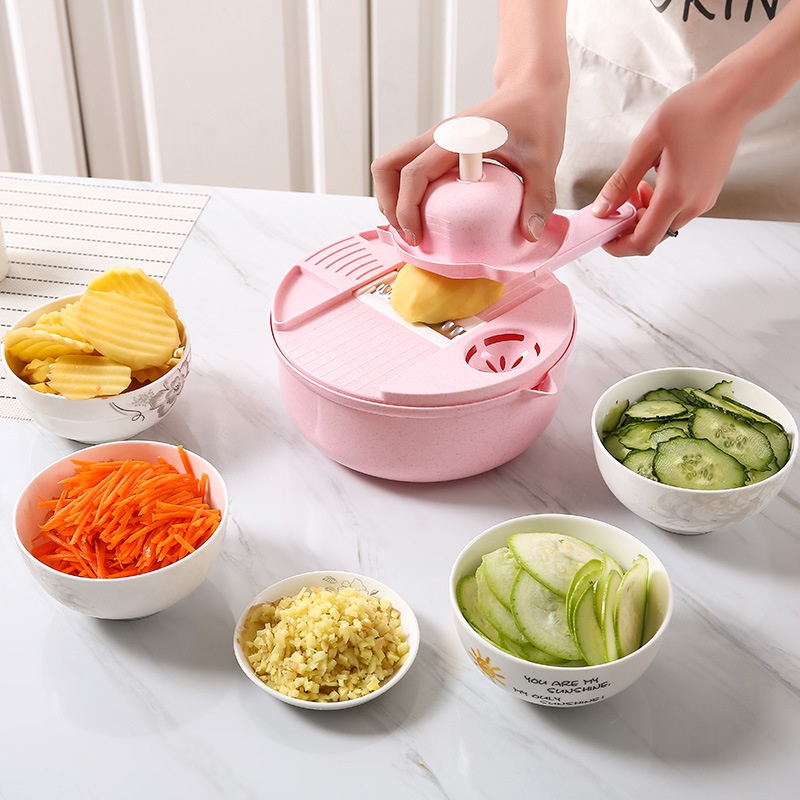 Bộ nạo rau củ đa năng 9 trong 1 thiết kế thông minh dễ sử dụng