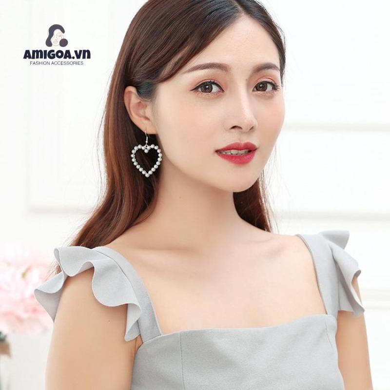 Bông Tai Trái Tim Xinh Xắn Thời Trang Cho Nữ