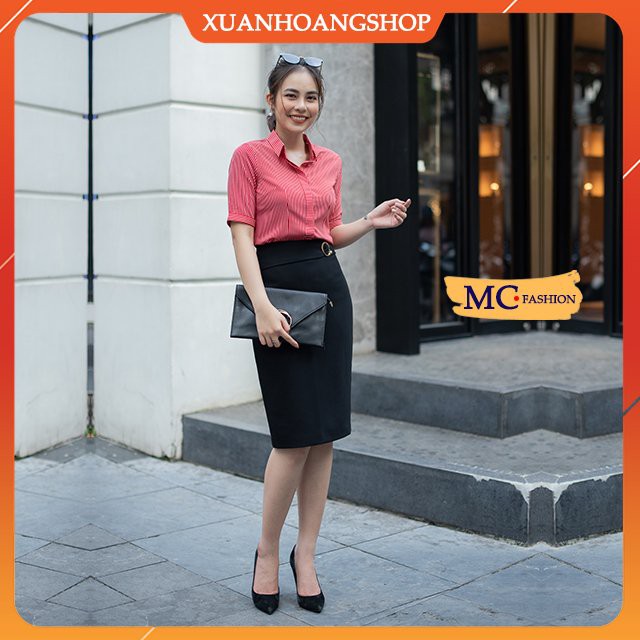 Chân Váy Bút Chì Mc Fashion Đẹp Dáng Nữ Công Sở Dài Qua Gối, Màu Xanh Đen Tím Than Cao Cấp Cv0371 | BigBuy360 - bigbuy360.vn