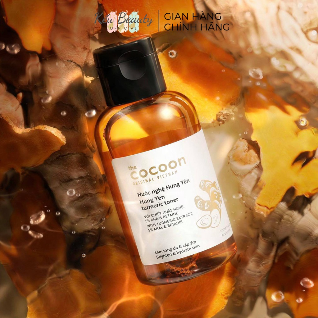 Toner nước nghệ Hưng Yên Cocoon Turmeric làm sáng da và cấp ẩm 140ml