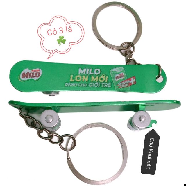 Set 100 móc khóa milo có đồ khui nắp