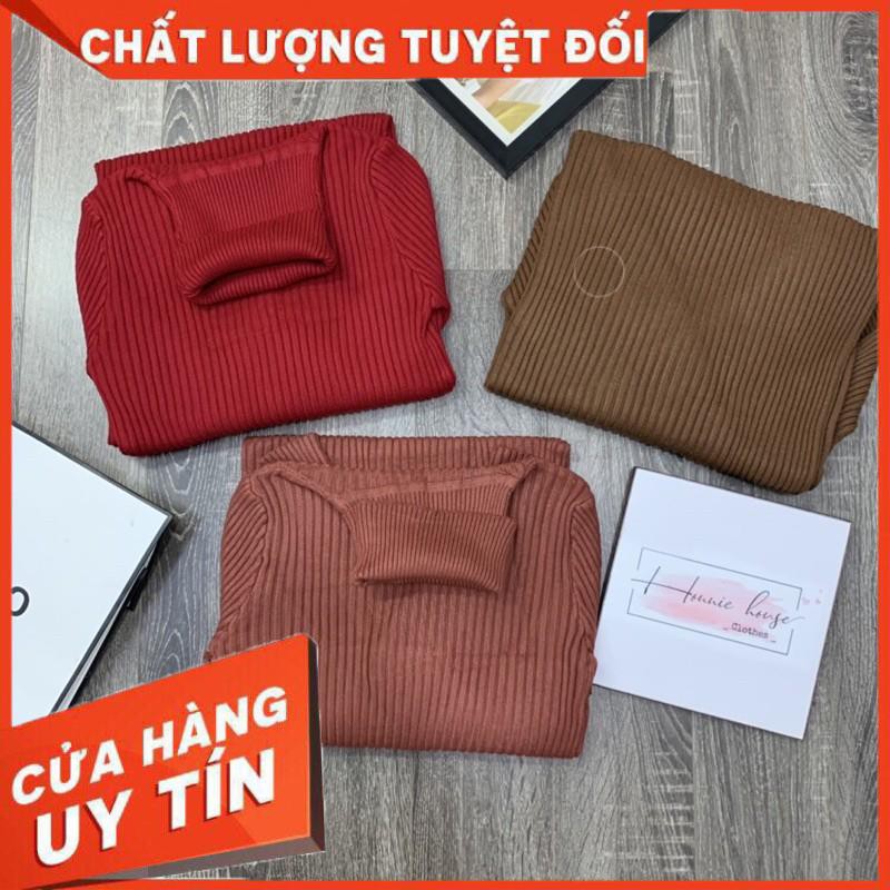 Váy Len Tăm Body - Dáng Maxi Dài Qua Gối