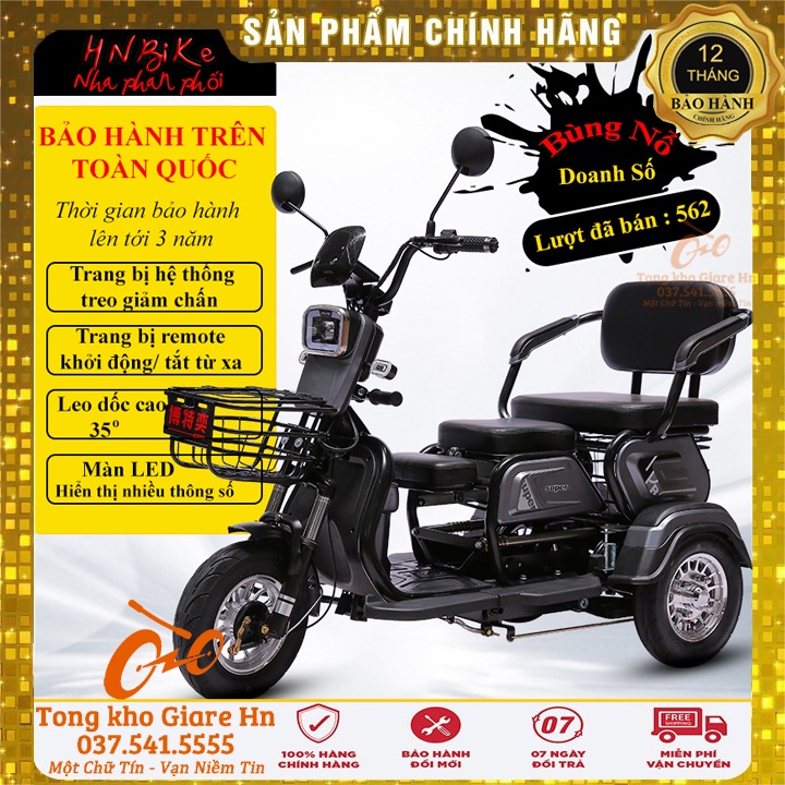 xe điện 3 bánh dành cho người già, người khuyết tật, Mẫu xe F68-Super Sport vip, Quảng đường di chuyển 60km