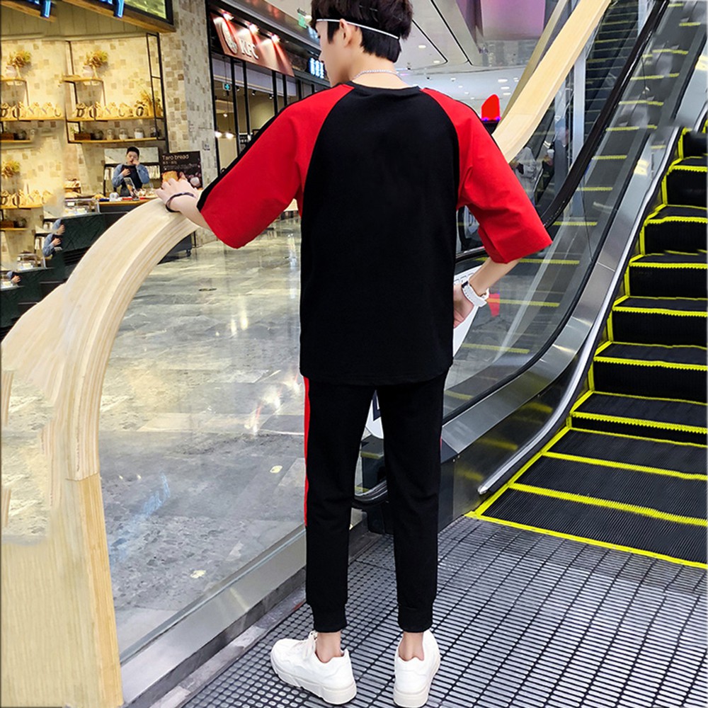 Bộ Đồ Thun Nam Thể Thao Ngắn Tay Basic Kết Hợp Quần Dài Họa Tiết Vết Cào Cá Tính SET NAM 90000109C2 | BigBuy360 - bigbuy360.vn