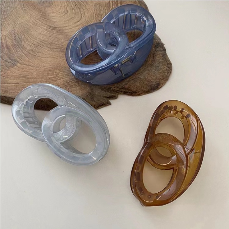 Kẹp Tóc Xoăn Bằng Acrylic Màu Thạch Dễ Thương Thời Trang Cho Bạn Gái