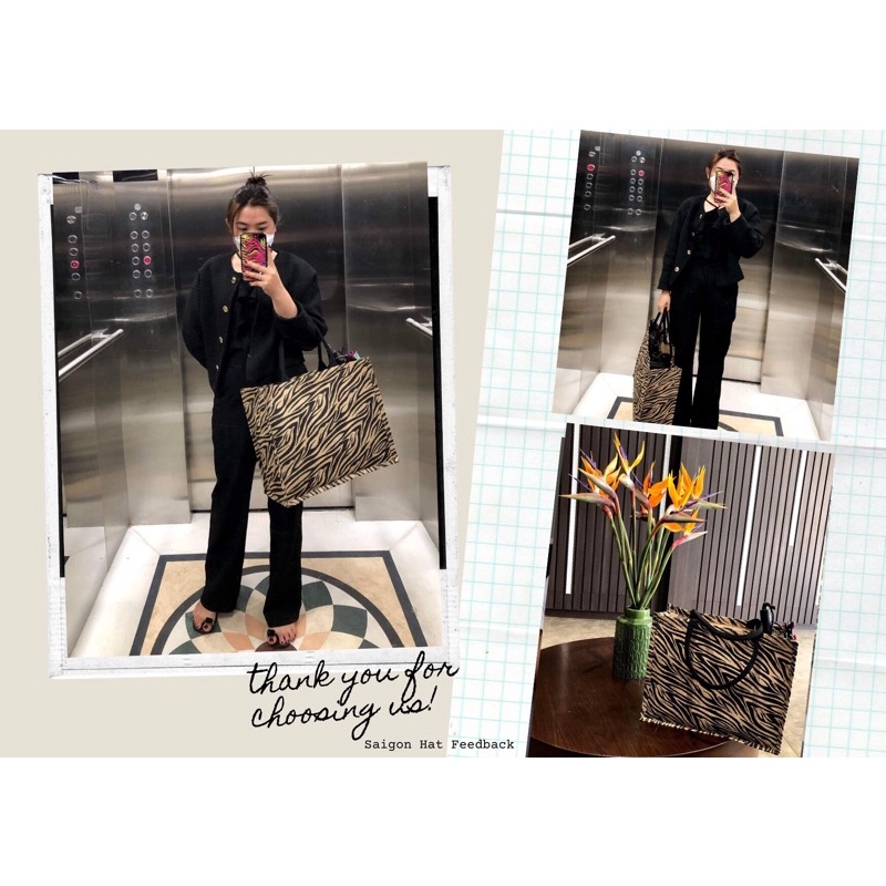 Túi cói đi biển vitage túi xách cói du lịch đi làm size to thời trang phong cá tính SAIGON HAT