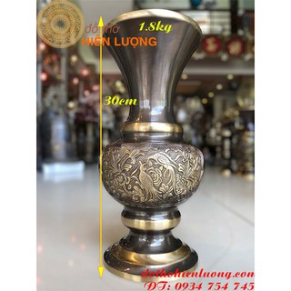 Lọ Hoa Highlight Vàng Bằng Đồng Thờ Cúng