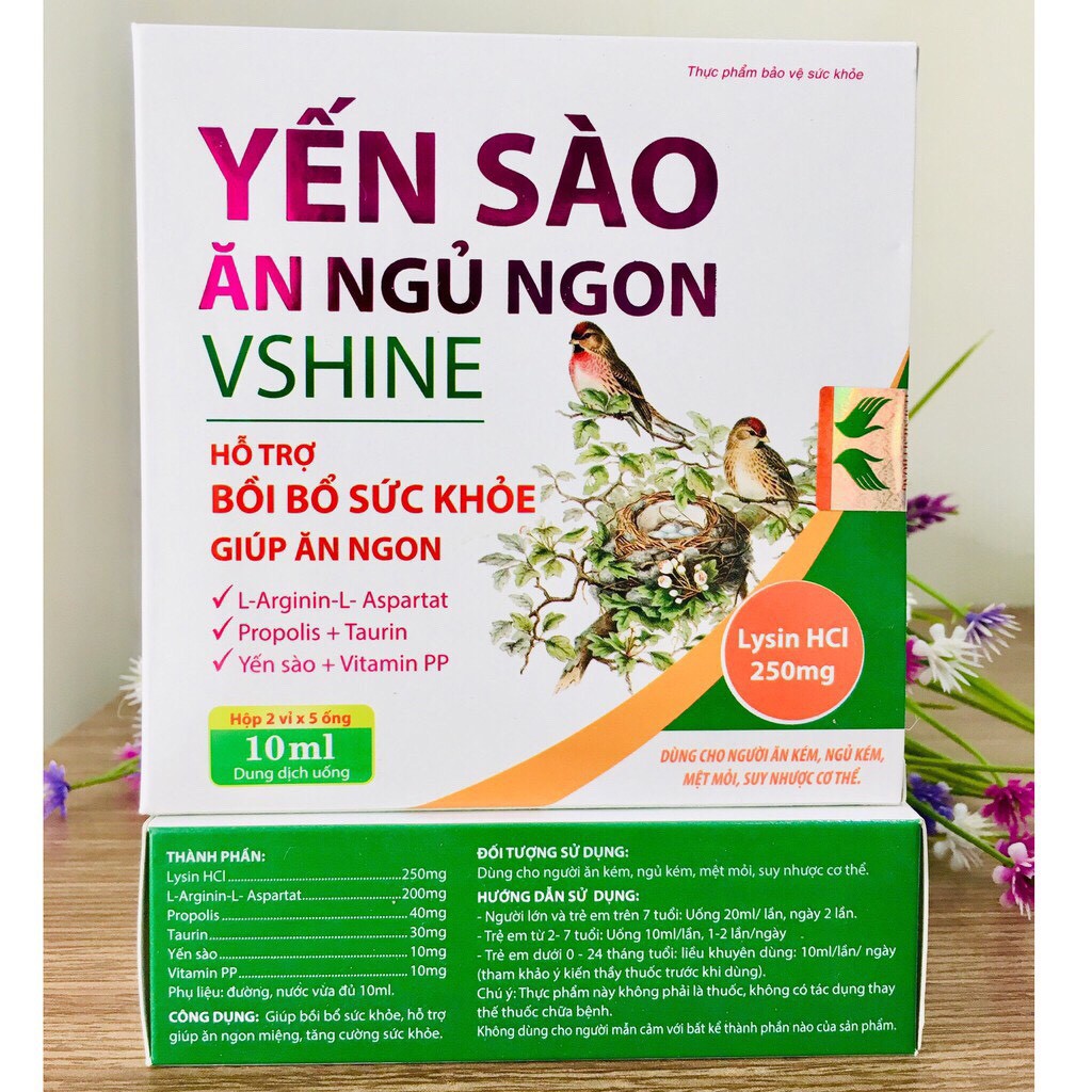 Yến Sào Ăn Ngủ Ngon Vshine - Hỗ Trợ Bồi Bổ Sức Khỏe, Giúp Ăn Ngon