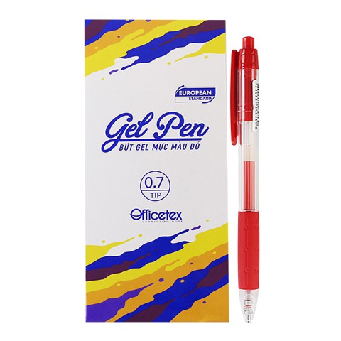 Bút gel Officetex mực đỏ G03