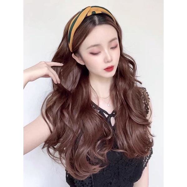 Băng Đô Tóc Giả Sọc Xoăn BD02 (có thể tháo rời)