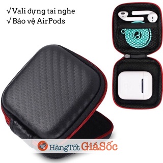 [FREESHIP 99K TOÀN QUỐC] Vali Carbon đựng tai nghe và bảo vệ AirPods (bao airpod, hangtotgiasoc)