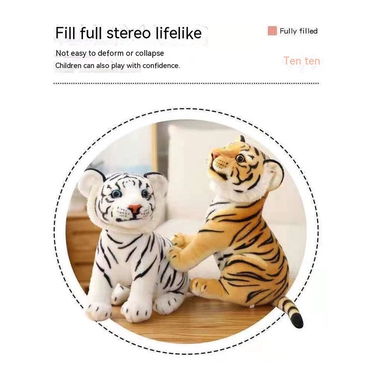 Chú Hổ Nhồi Bông Dễ Thương Dùng Làm Quà Tặng Cho Bé Thú nhồi bông hình hổ màu vàng/trắng mềm mại Thú Nhồi Bông Hình Con Hổ Dễ Thương Cho Bé Đồ chơi nhồi bông hình con hổ đáng yêu 24cm 27cm 34cm