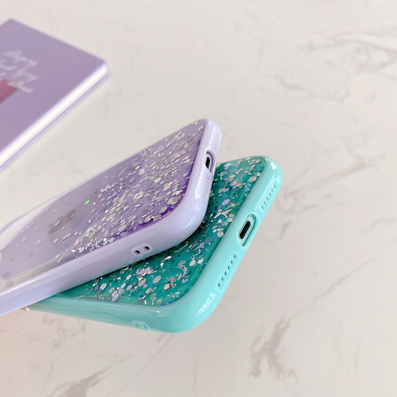 【Ready Stock】iPhone Case iPhone 12 Mini 11 Pro Max XS XR X 8 SE 2020 Glitter Lens Protect Acrylic Case Cover