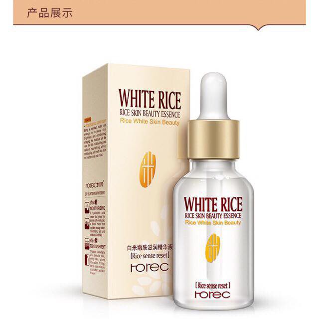 Serum Gạo Trắng da Giúp Giữ Ẩm Và Trẻ Hoá Da Của Rorec