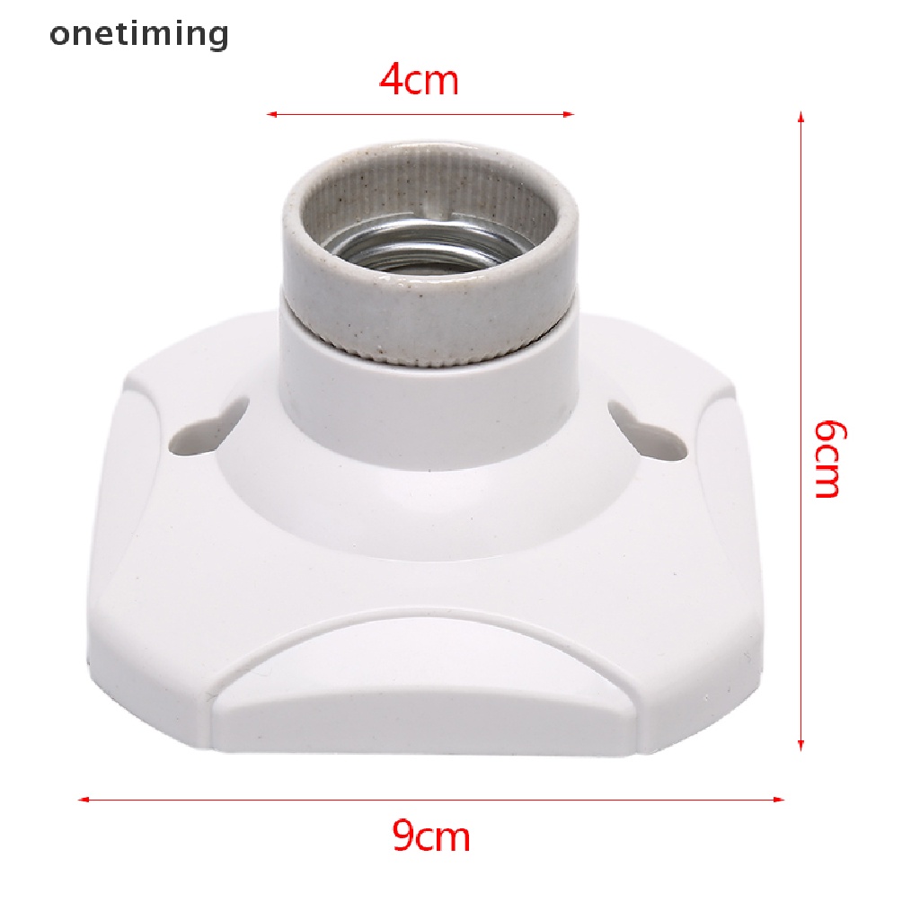 Đui đèn sứ E27 có giá đỡ tiện lợi