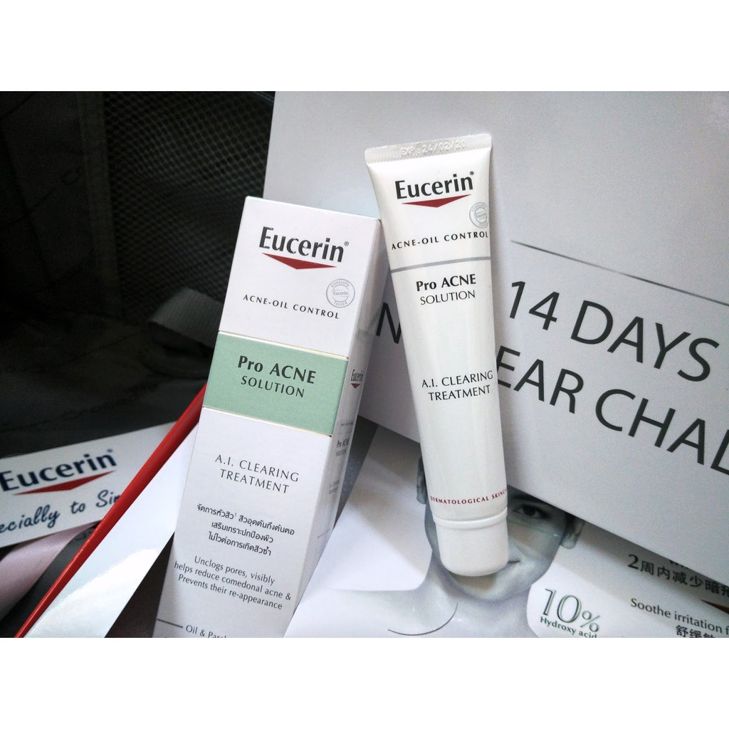 [TEM CTY] EUCERIN Pro Acne A.I Clearing Treatment 40ML - Tinh chất hỗ trợ giảm mụn viêm