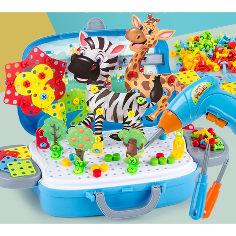 Bộ lắp ghép ốc vít kèm máy khoan vít