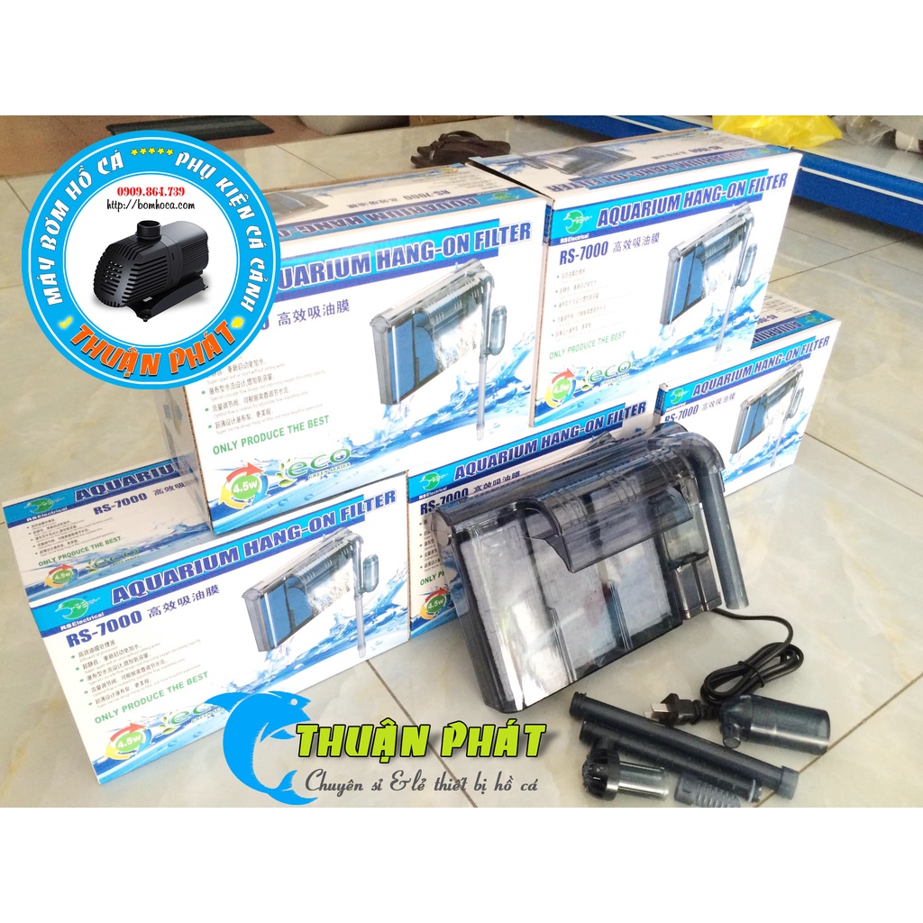 Máy Lọc Thác Hồ Cá RS7000 Thế Hệ Mới SIÊU ÊM, Siêu Sạch Cho Hồ Cá Cảnh