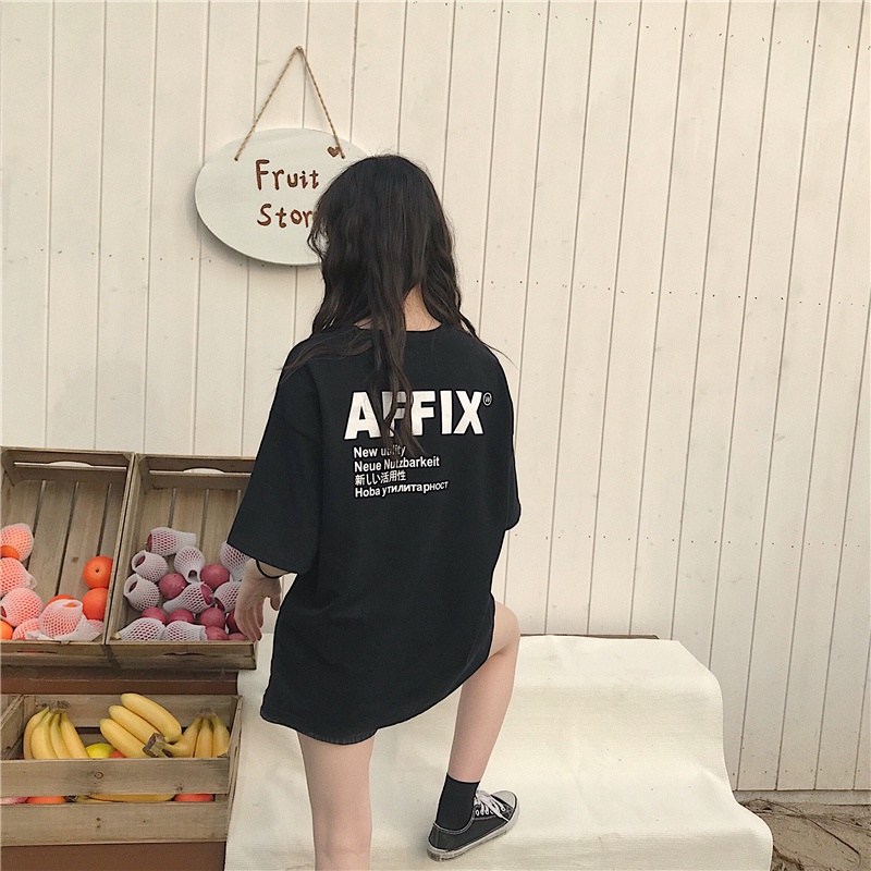 SUXI Áo Thun Tay Ngắn Dáng Rộng Phong Cách Hàn Quốc Dễ Phối Đồ Thời Trang Mùa Hè Cho Nữ