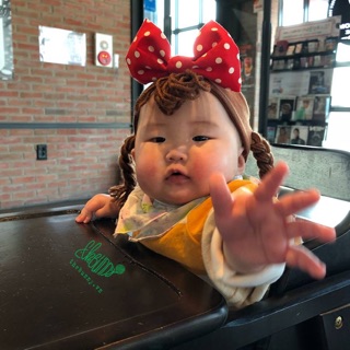 Băng đô nơ tóc giả cho bé
