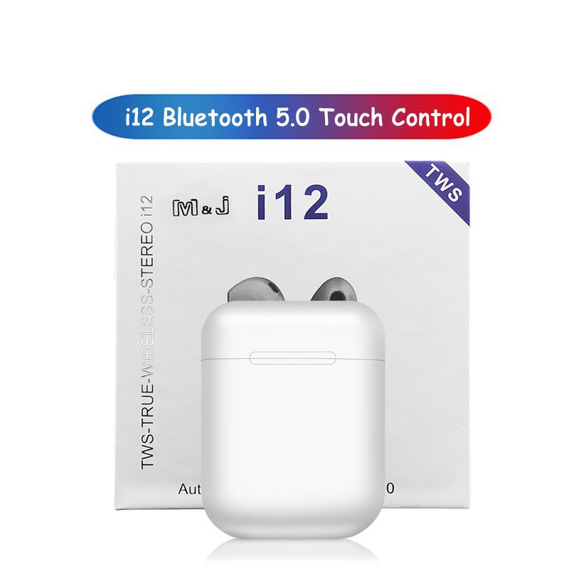 Tai Nghe Bluetooth I12 TWS Cảm Biến Vân Tay Tương Thích Với Iphone/Androi Âm Thanh Sống Động Kèm Phụ Kiện | WebRaoVat - webraovat.net.vn