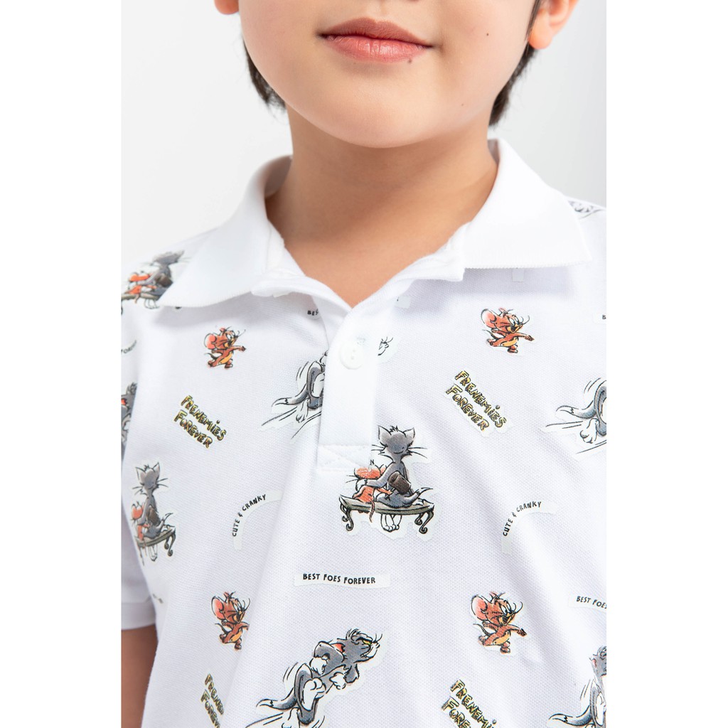 Áo thun polo Tom&amp;Jerry bé trai IVY moda MS 57K1216
