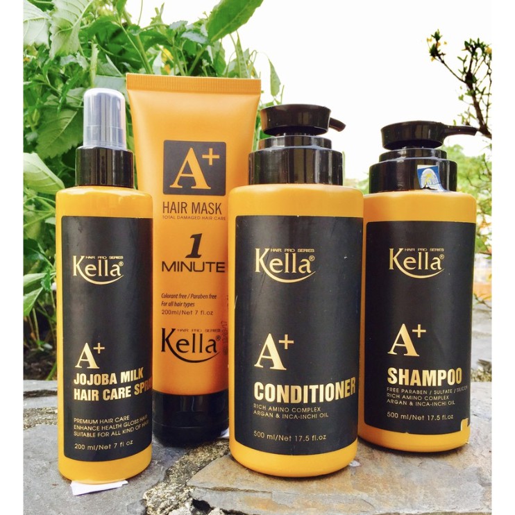 Combo bảo vệ tóc đa năng Kella Argan Inca-Inchi 500ml