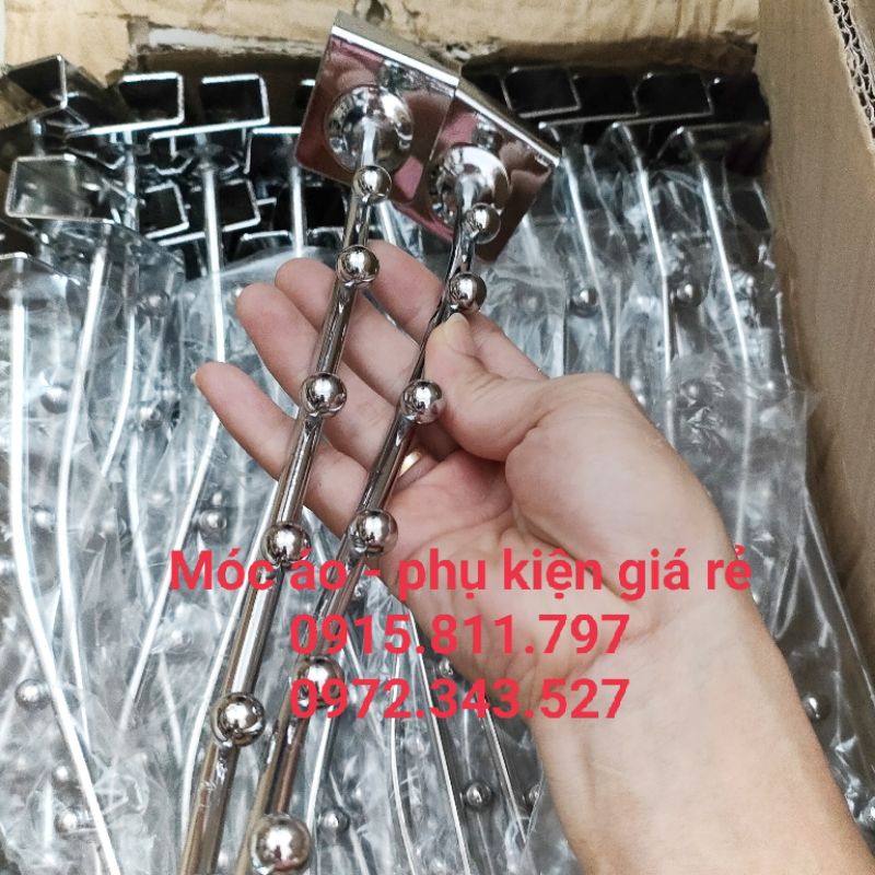 MÓC BI CÀI - Bi gắn thanh inox - tay bi treo quần áo loại 7 bi treo quần áo hạt bi tiện lợi, đẹp mắt tiết kiệm diện tích