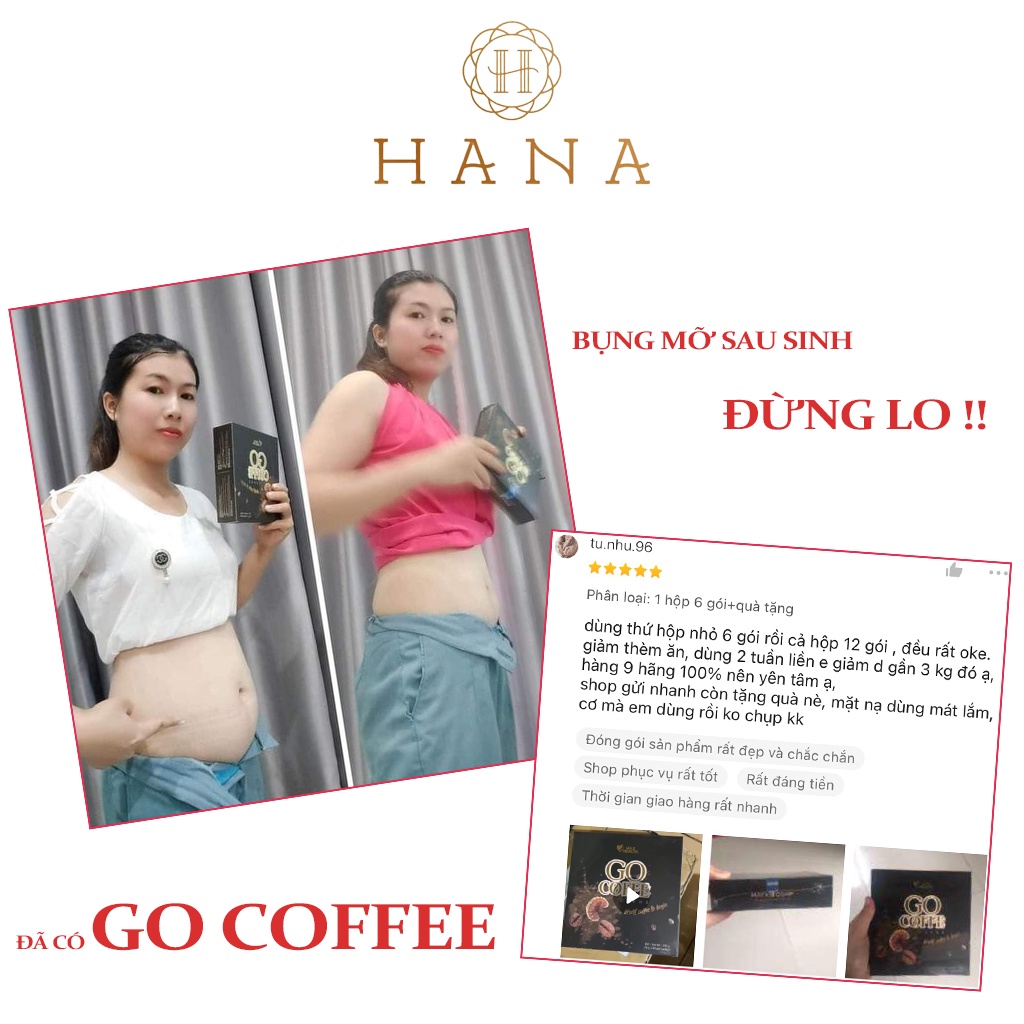 [Mã GROSALE55 giảm 8% đơn 500K] Go Coffee cafe giảm cân - Giảm mỡ bụng hiệu quả Chính hãng