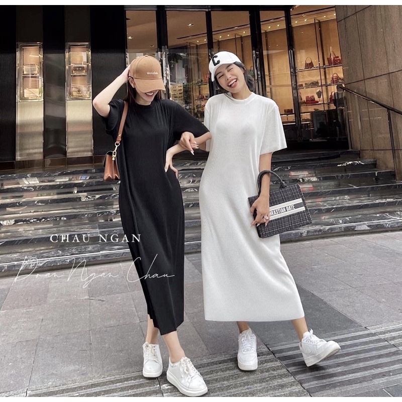 Đầm Maxi dập ly dáng suông hàng đẹp chất mềm co giãn⚡️6 màu ảnh thật | BigBuy360 - bigbuy360.vn