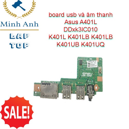 Board jack âm thanh va cổng usb laptop asus K401L K401LB K401LB K401 Âm Thanh USB SD Thẻ