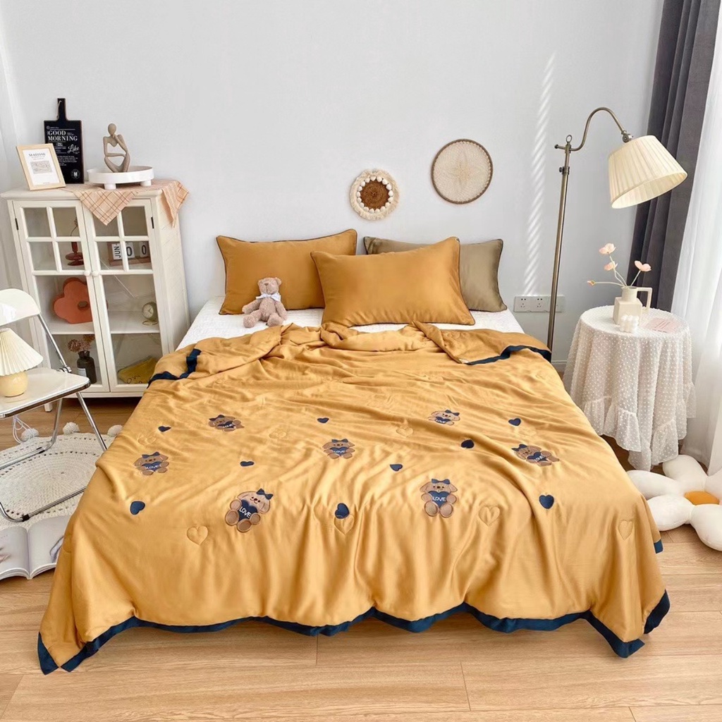 Chăn hè tencel gấu mềm mát chuẩn tencel