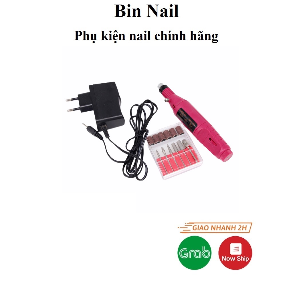 Máy Mài Móng Mini Làm Nail Kèm Đầu Mài