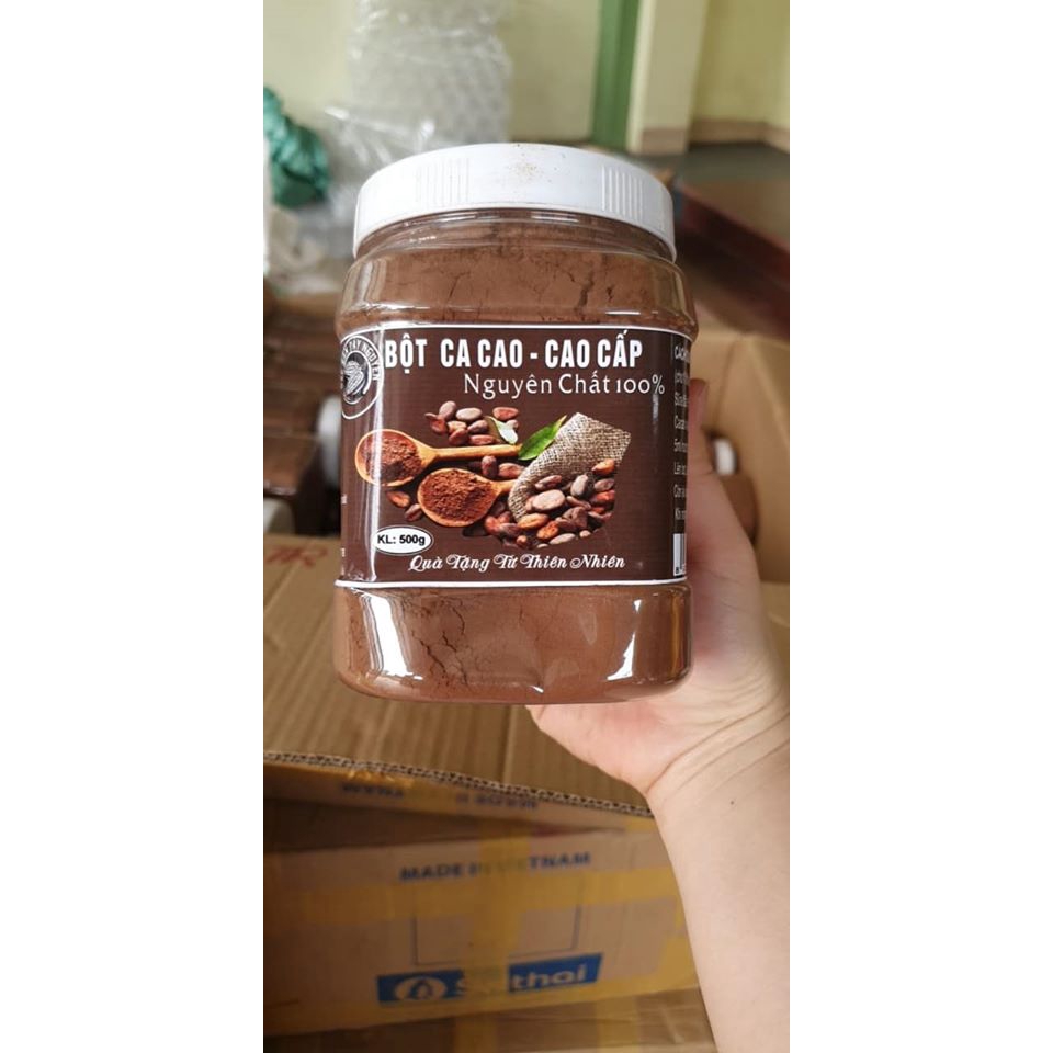 Cacao nguyên chất hộp 500g . Date đến 31/12/2022