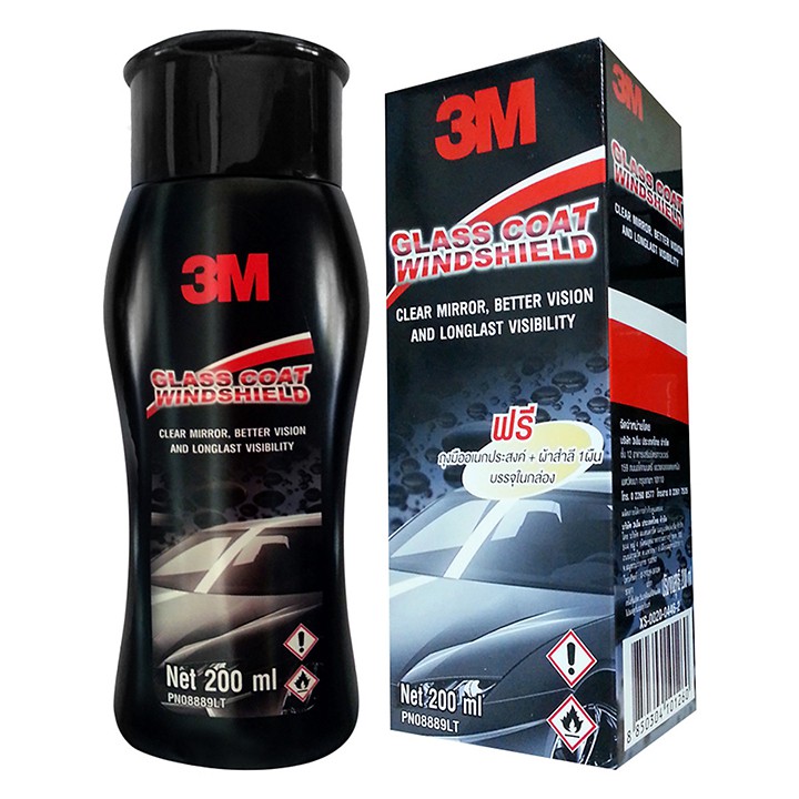 chai chống bám nước trên kính xe 3M Glass Coat Windshield 08889 LT 200ml