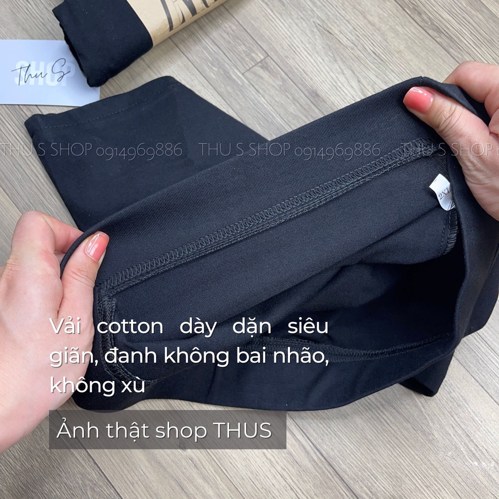 Quần Legging Đùi BIG SIZE Siêu Dày Dặn Knit Short Trendy Siêu Co Dãn Nâng Mông Hàng Đẹp THUS214