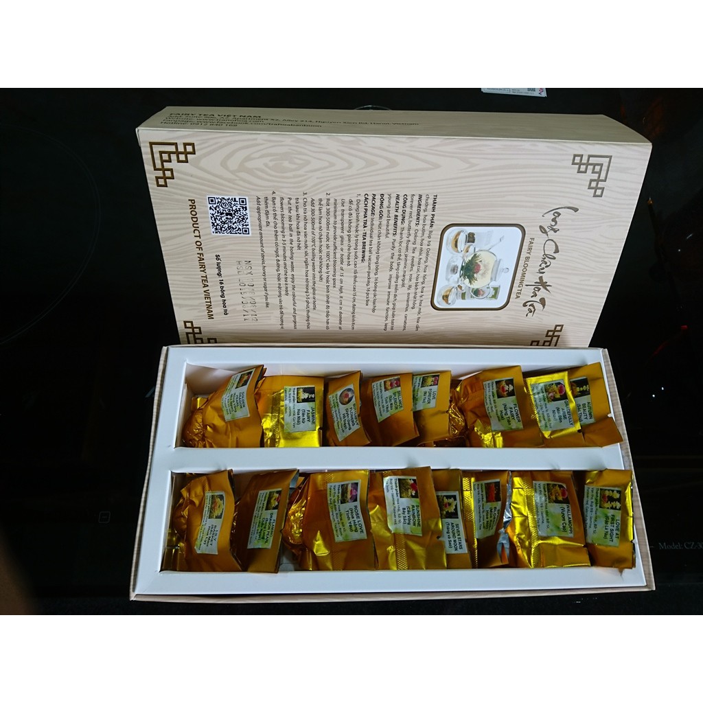 HỘP TRÀ NỞ HOA NGHỆ THUẬT FAIRY TEA  BEAUTIFUL BLOOMING  FLOWER TEA 16 TEA BALLS