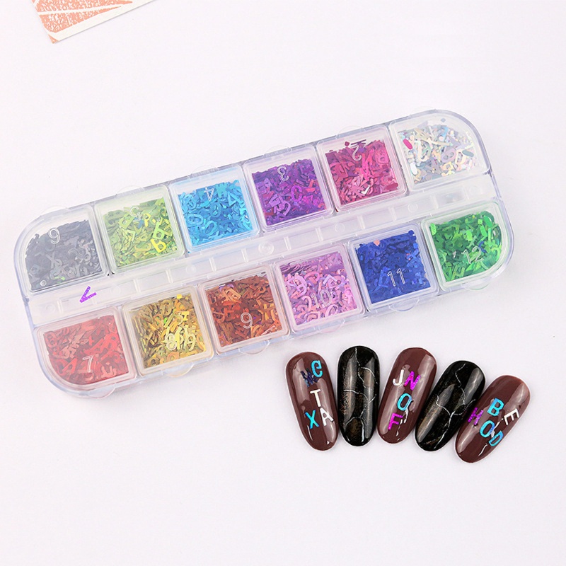 Bộ 12 Chữ Cái Màu Sắc Lấp Lánh Cho Trang Trí