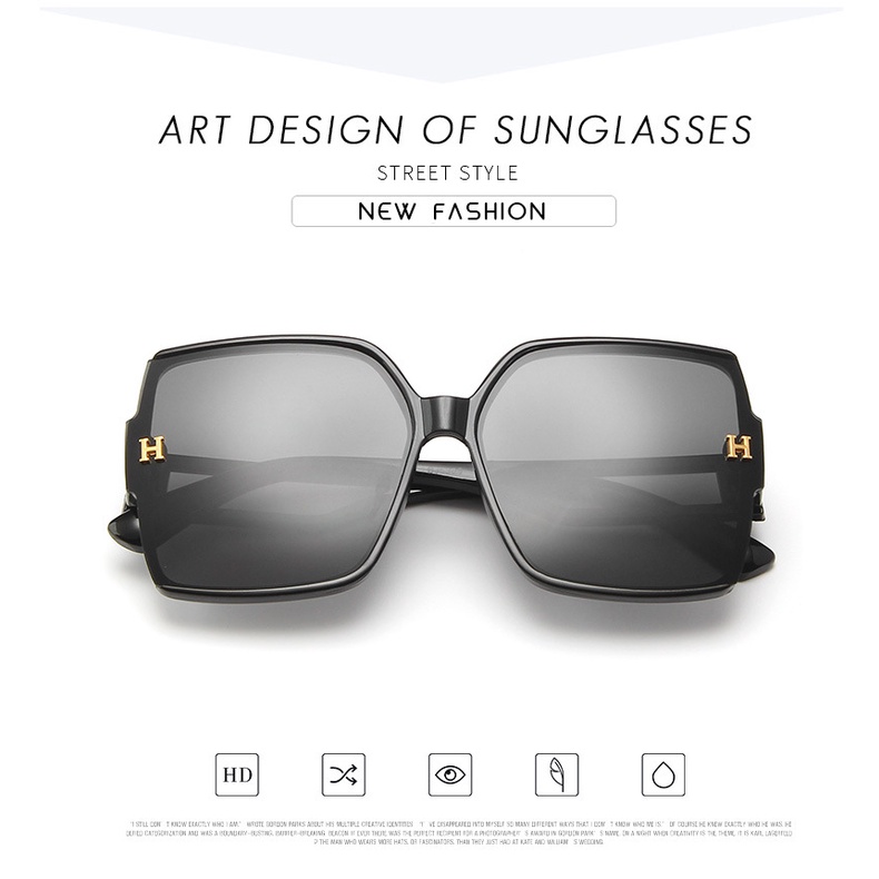 Kính râm thời trang màu cam cho phụ nữ Xu hướng cổ điển kính râm hình vuông rỗng UV400