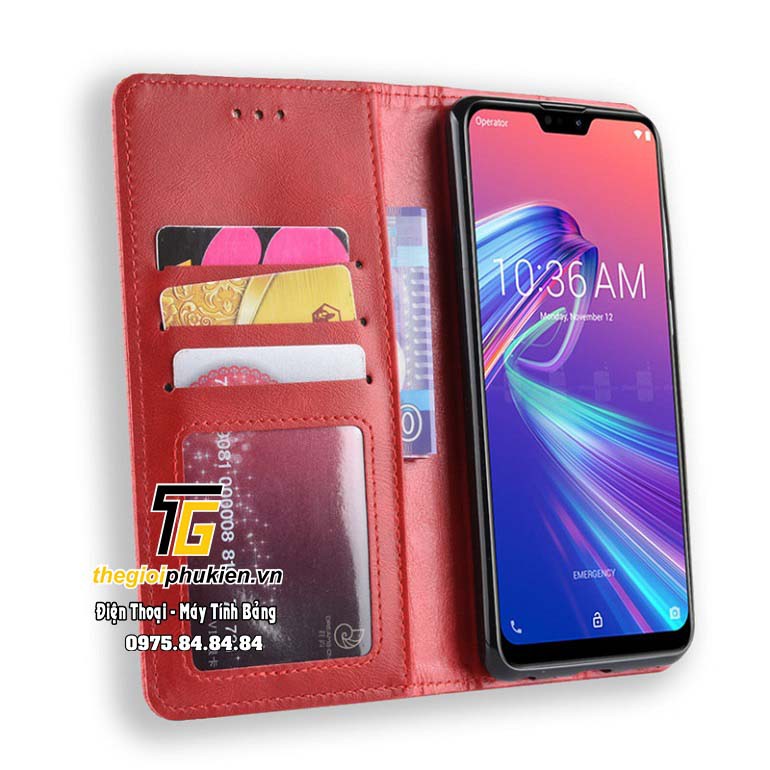 Bao da dạng ví Asus Zenfone Max Plus M2 ZB634Kl Luxury Leather