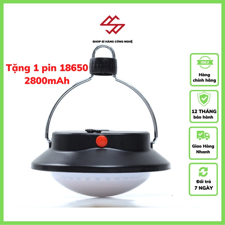 Đèn 60 led sạc điện treo đa năng dùng khi mất điện, đi dã ngoại, hoạt động ngoài trời
