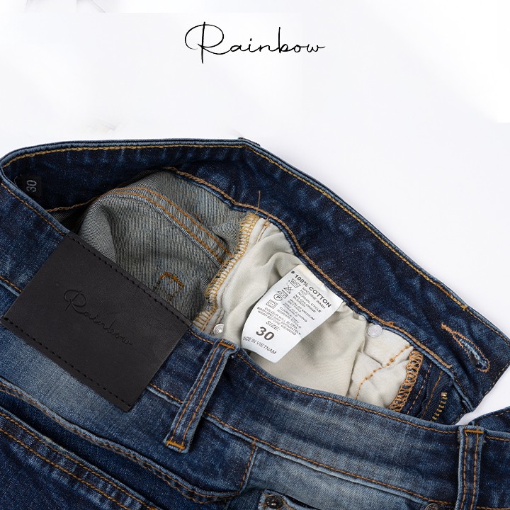 Quần Jean nam Rainbow J001 Slimfit trẻ trung khỏe khắn, thoải mái vận động. | BigBuy360 - bigbuy360.vn