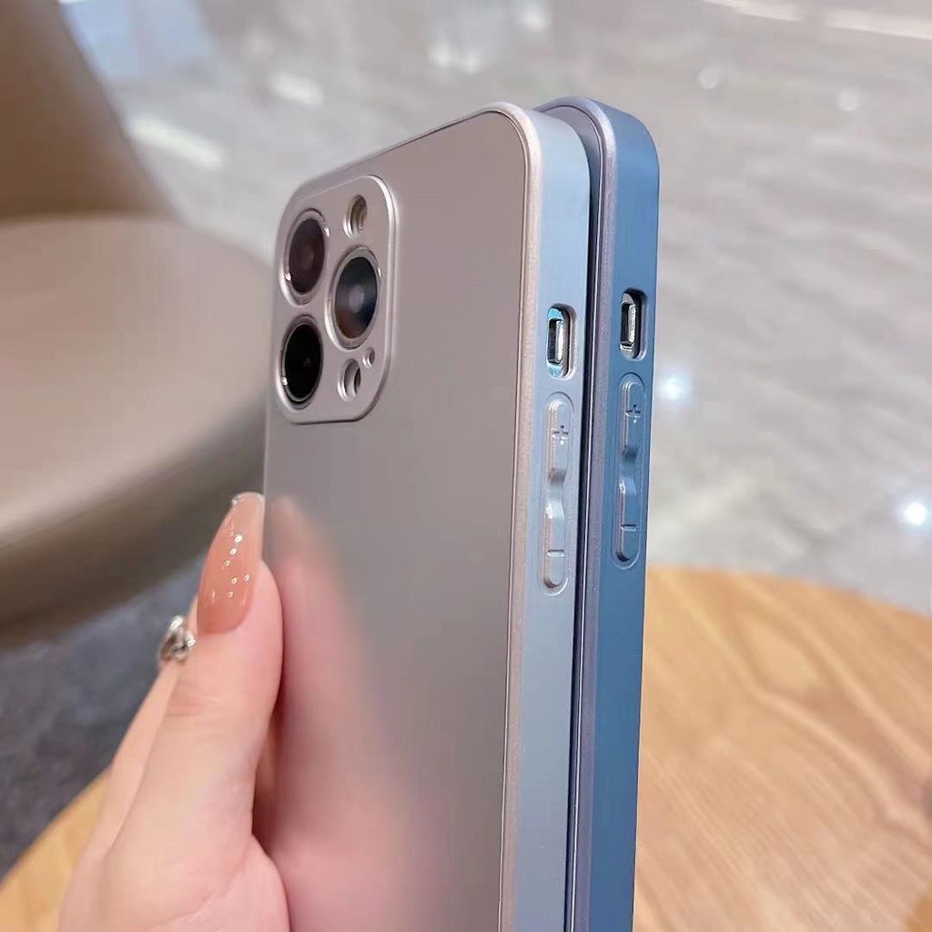 Ốp điện thoại kính cường lực mặt nhám cho IPhone 11 13 Pro Max 7P 8Plus ipx Xr Xs Max 11 12Pro MAX i12 11Pro Max XR
