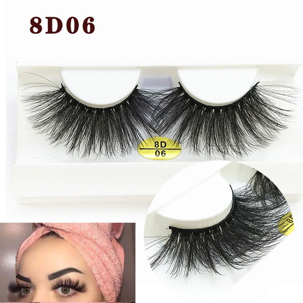 1 Cặp Lông Mi Giả SKONHED 8D Handmade Bằng Chất Liệu Lông Chồn Giả