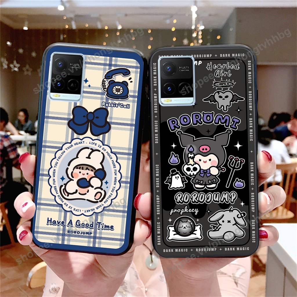 Ốp lưng Vivo Y21 / Y21s / Y33s in mẫu gấu thể thao , smile mặt cười cực cute