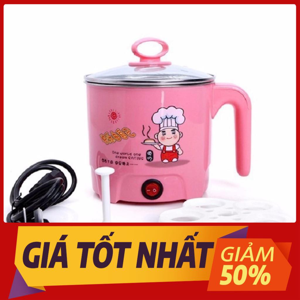 Nồi nấu mì màu 1,6 lít - Ca nấu lẩu, nấu mì mini - Đa năng, siêu tốc