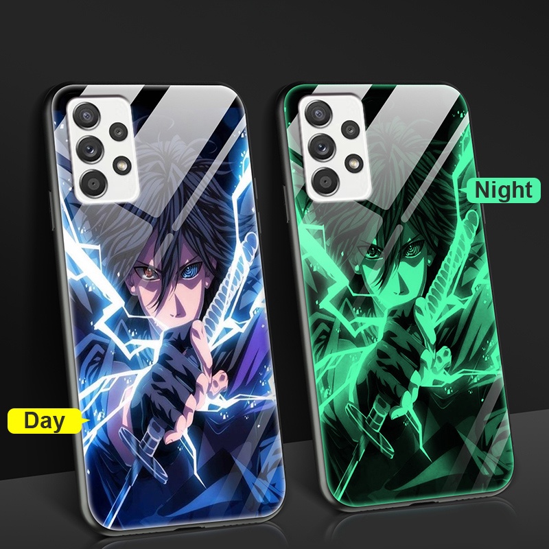 Ốp Điện Thoại Kính Cường Lực Dạ Quang in Hình Anime Naruto Cho Samsung A53 5G A52 A52s 5G A52 5G A50 A50s A30s A32 5G Luminous Anti Fall Shockproof Back Phone Cases Covers Glow in the Dark